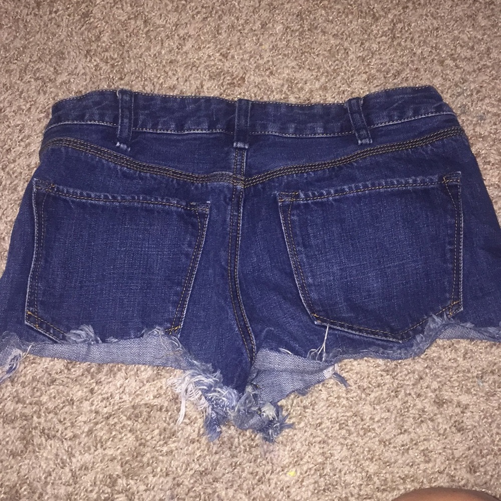 Free people dark wash shorts